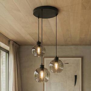 Lampa wisząca szklana Cubus TK Lighting, możliwość ściemniania, czarny, salon / jadalnia, szkło, nowoczesny