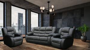 Skórzany komplet wypoczynkowy 3+1+1 Borys 2 x Funkcja Relax 100% Skóra naturalna