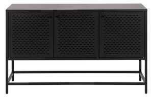 Czarna metalowa niska komoda 125x75 cm Newcastle – Actona
