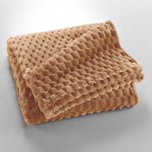 Brązowy koc z mikfroflaneli 125x150 cm Mini Frosty – douceur d'intérieur