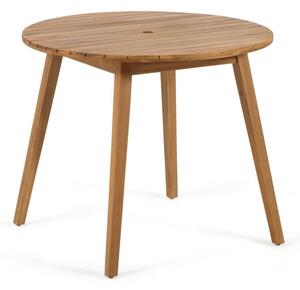 Stół ogrodowy z drewna akacji Kave Home Vilma, ø 90 cm