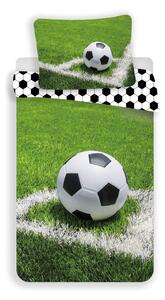 Zielona bawełniana pościel dziecięca jednoosobowa 140x200 cm Football – Jerry Fabrics