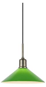 Lampa wisząca w kolorze mosiądzu z zielonym szklanym kloszem ø 25 cm Vela – Markslöjd
