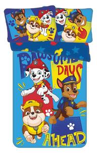Niebieska bawełniana pościel dziecięca do łóżeczka 100x135 cm Paw Patrol "Pawsome days ahead" – Jerry Fabrics
