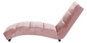Różowy aksamitny szezlong Actona Slinky