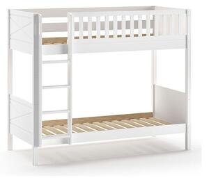 Białe piętrowe łóżko dziecięce 90x200 cm Scott – Vipack