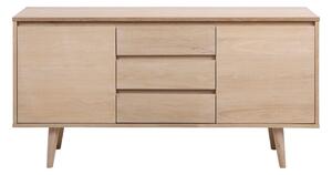 Naturalna niska komoda w dekorze dębu 150x75 cm Nagano – Actona