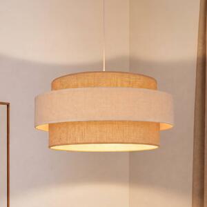 Lampa wisząca Space Duolla, kremowy / amber, sypialnia, tkanina / materiał / jedwab, młodzieżowy