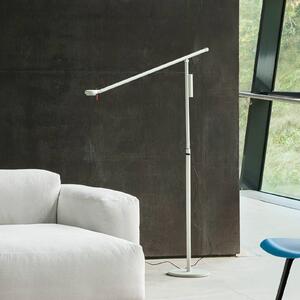 HAY Lampa stojąca Fifty-Fifty, możliwość ściemniania, aluminiowy / szary / cynkowy, salon / jadalnia, aluminium, design