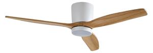 Wentylator sufitowy LED Faipari, biały, DC, cichy, 132 cm – Lucande Lucande, Faipari, biały, salon, drewno, nowoczesny