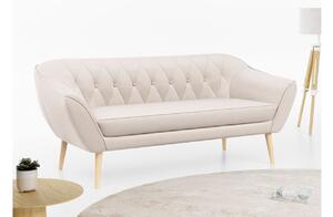 Sofa PIRS 3 - kremowy, welwet