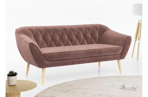 Sofa PIRS 3 - różowy, welwet