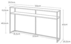 Biało-jasnobrązowa konsola w dekorze jesionu 20,5x126 cm Tower – YAMAZAKI