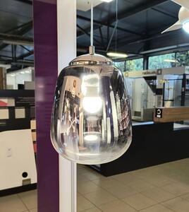 OUTLET ABBA lampa wisząca szkło pół dymione