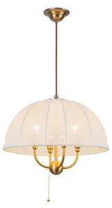 Lampa Wisząca Elstead, Crosby, ściemnialny, beżowy, salon, metal, vintage