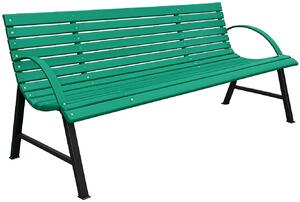 Zielona ławka ogrodowa 120 cm D7-M05