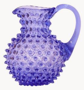 Dzbanek ze szkła dmuchanego Hobnail