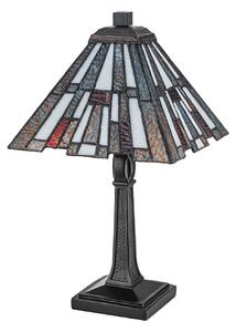 Lampa Stołowa QUOIZEL, Inglenook, antyczny mosiądz, salon, metal, tiffany