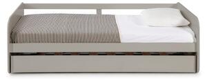 Szare łóżko dziecięce z dodatkowym wysuwanym łóżkiem Marckeric Redona, 90x190 cm
