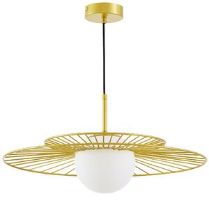 NOWOCZESNA LAMPA WISZĄCA ZŁOTA SOLARIS LUMINA DECO