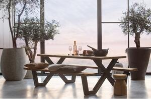 Stół ogrodowy z ławkami WOOOD Tablo, 206x145 cm