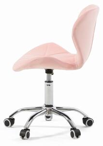 MebleMWM Krzesło obrotowe różowe ART118S / welur #67
