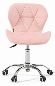 MebleMWM Krzesło obrotowe różowe ART118S / welur #67