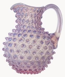 Dzbanek ze szkła dmuchanego Hobnail