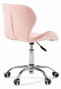 EMWOmeble Krzesło do biurka różowe ART118S / welur #67