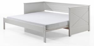 Białe wysuwane łóżko dziecięce Vipack Pino, 90/180x200 cm