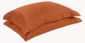 Komplet poszewek na poduszki z satyny bawełnianej Terracotta, 2 elem