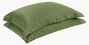 Komplet poszewek na poduszkę z satyny bawełnianej Olive Green, 2 elem