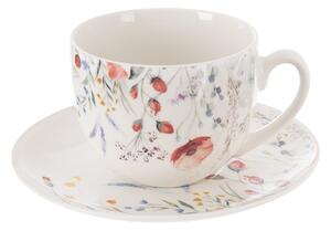 Orion Porcelanowy kubek ze spodkiem Poppy, 0,28 l