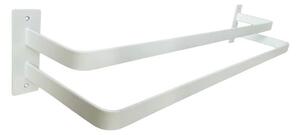 Wieszak ścienny na 2 ręczniki BIAŁY 57cm kod 1165