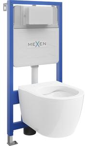 Mexen zestaw podtynkowy WC stelaż Fenix Slim z miską WC Carmen, biały połysk - 6103388XX00