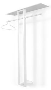 Biały stalowy wieszak ścienny z półką 100 cm Luno Large – Spinder Design