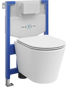 Mexen zestaw podtynkowy WC stelaż Fenix XS-F z miską WC Rico i deską wolnoopadającą, biały mat - 68030724001