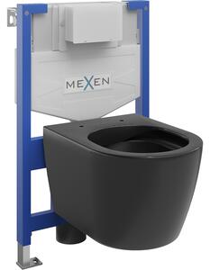 Mexen zestaw podtynkowy WC stelaż Fenix XS-F z miską WC Carmen, czarny mat - 6803388XX85