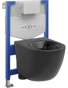 Mexen zestaw podtynkowy WC stelaż Fenix XS-F z miską WC Lena, czarny mat - 6803322XX85
