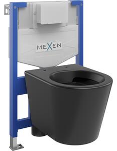 Mexen zestaw podtynkowy WC stelaż Fenix XS-F z miską WC Rico, czarny mat - 6803372XX85