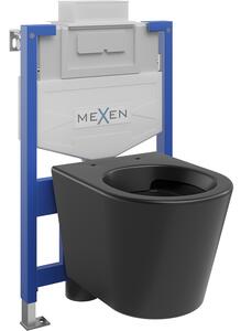 Mexen zestaw podtynkowy WC stelaż Fenix XS-U z miską WC Rico, czarny mat - 6853372XX85