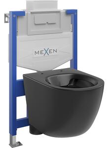 Mexen zestaw podtynkowy WC stelaż Fenix XS-U z miską WC Lena, czarny mat - 6853322XX85
