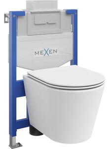 Mexen zestaw podtynkowy WC stelaż Fenix XS-U z miską WC Rico i deską wolnoopadającą, biały mat - 68530724001