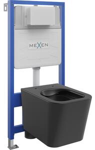 Mexen zestaw podtynkowy WC stelaż Fenix Slim z miską WC Teo, czarny mat - 6103385XX85