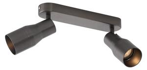 Okrągła lampa sufitowa Stanley, kolor ciemnoszary, oprawa GU10, 50 mm, 2 źródła światła