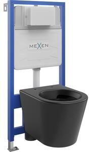 Mexen zestaw podtynkowy WC stelaż Fenix Slim z miską WC Rico, czarny mat - 6103372XX85