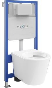 Mexen zestaw podtynkowy WC stelaż Fenix Slim z miską WC Rico, biały połysk - 6103372XX00