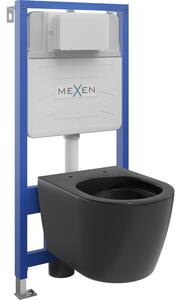 Mexen zestaw podtynkowy WC stelaż Fenix Slim z miską WC Carmen, czarny mat - 6103388XX85