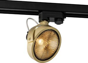 Nowoczesny 3-fazowy reflektor szynowy złoty - Master 111 Honey