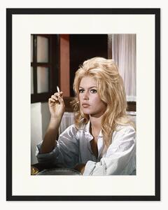 Ręcznie wykonana oprawiona fotografia Brigitte Bardot